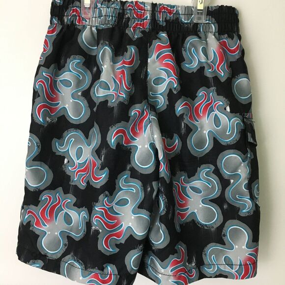 Cute Little Boy's OP Sz XS (4-5) Black Octopus Swim Trunks Shorts - Picture 4 of 7